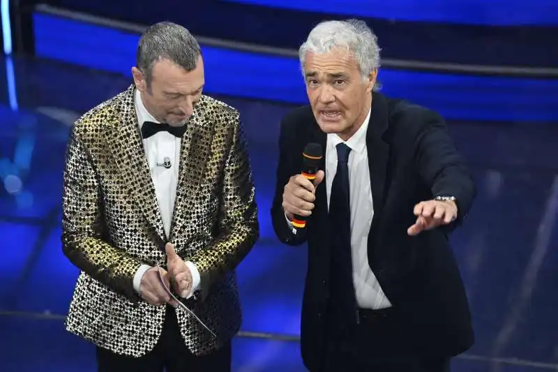 amadeus massimo giletti terza serata sanremo 2024   