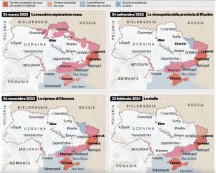 ANDAMENTO DELLA GUERRA IN UCRAINA - TERRITORI OCCUPATI