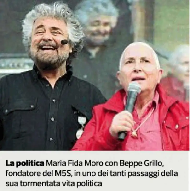 BEPPE GRILLO E MARIA FIDA MORO