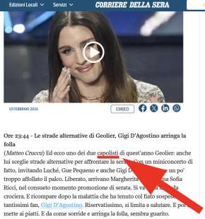 corriere della sera, capolisti