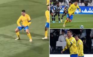 cristiano ronaldo esulta con un gestaccio contro i tifosi avversari