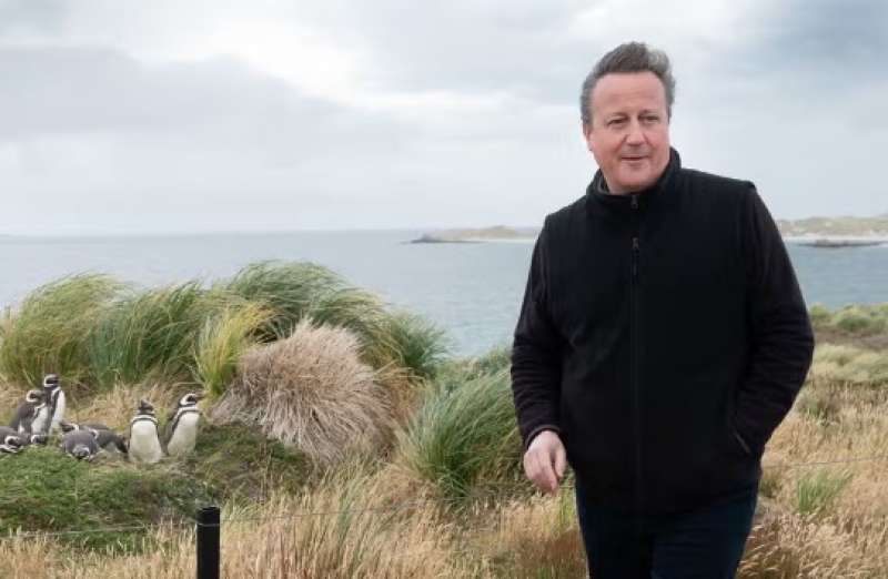 david cameron alle isole falkland - malvine