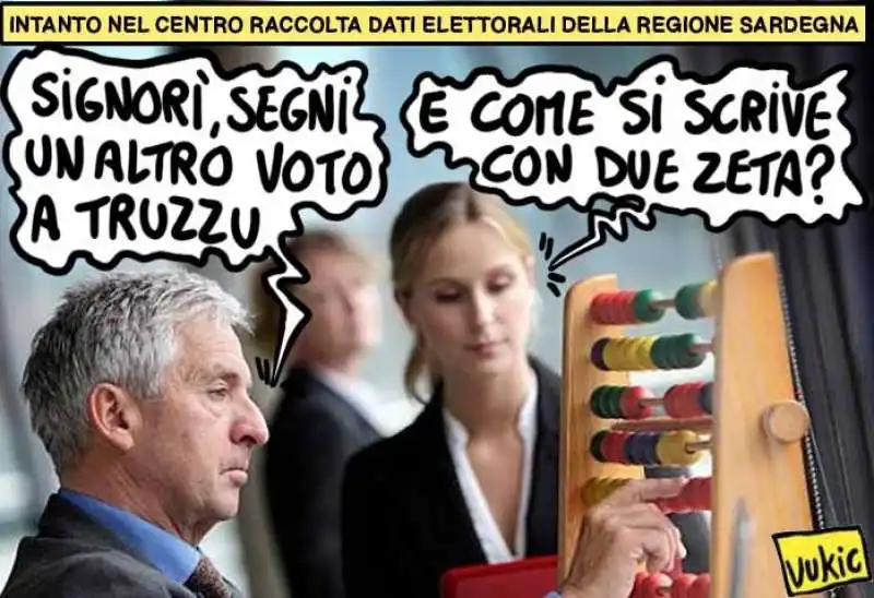 elezioni regionali in sardegna - vignetta by vukic

