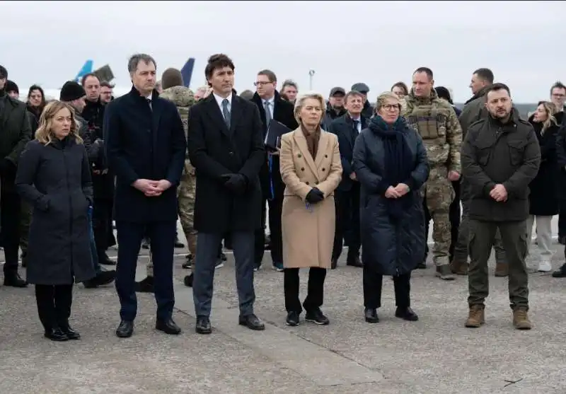 giorgia meloni    alexander de croo   justin trudeau    ursula von der leyen   volodymyr zelensky 