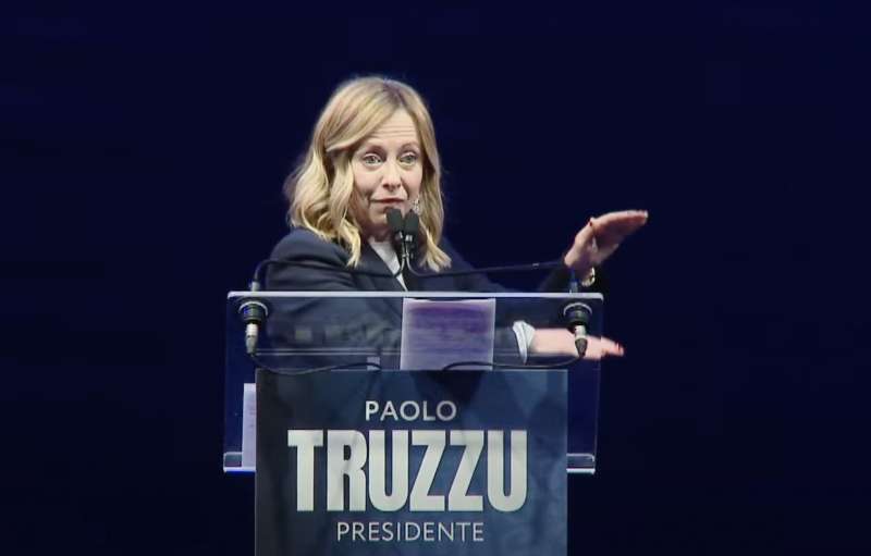 giorgia meloni comizio per paolo truzzu sardegna 5