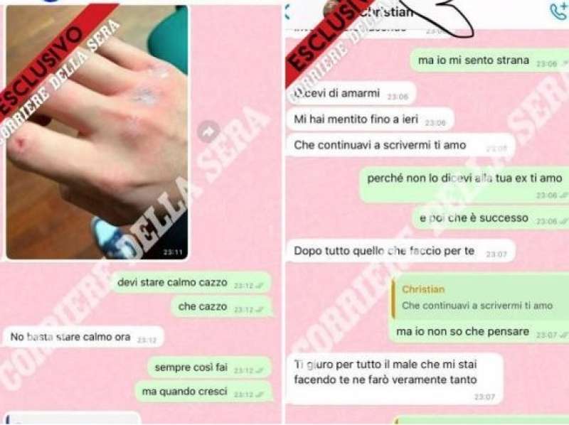 i messaggi inviati da christian sodano alla fidanzata desiree amato 3