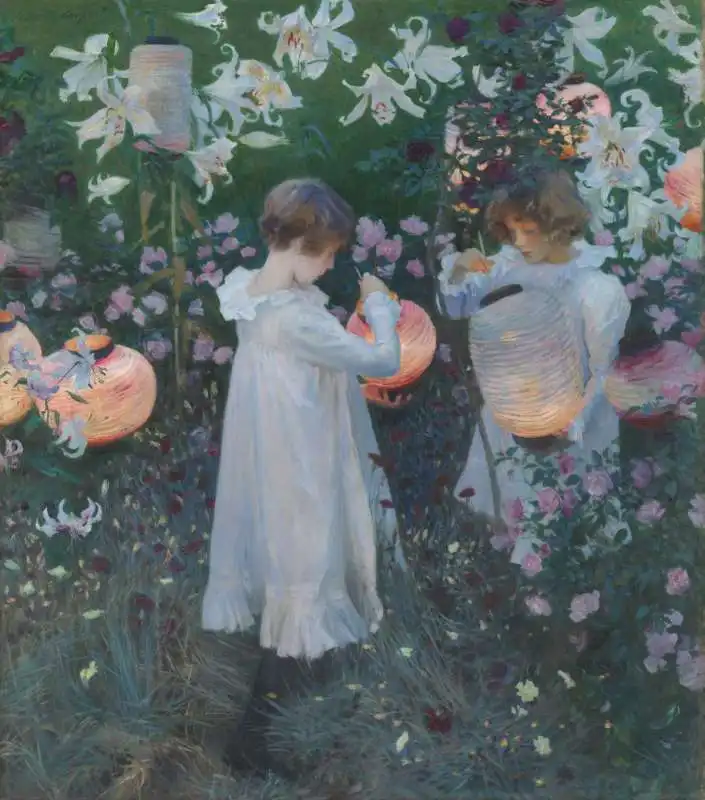 john singer sargent   carnation lily rose 1885