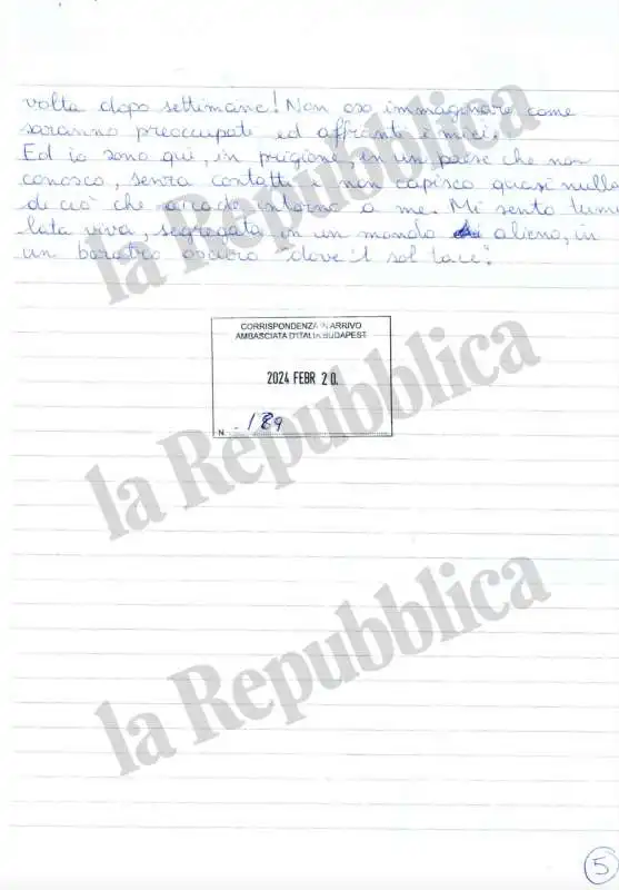 la lettera di ilaria salis dal carcere di gyorskocsi utca, a budapest   1