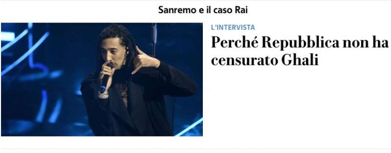 la risposta di repubblica sulla censura a ghali