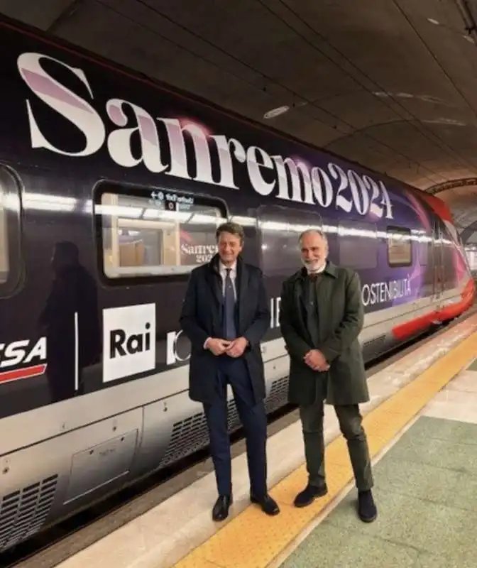 luigi corradi   giampaolo rossi   treno frecciarossa speciale per  sanremo  