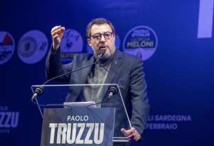 MATTEO SALVINI A CAGLIARI PER PAOLO TRUZZU