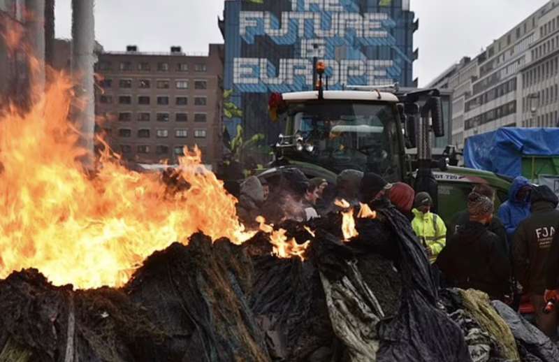 protesta degli agricoltori a bruxelles 12