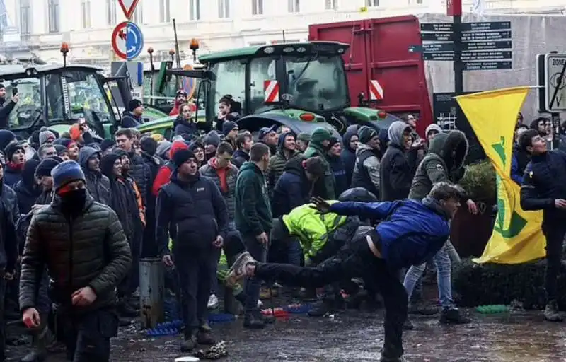 protesta degli agricoltori a bruxelles   14