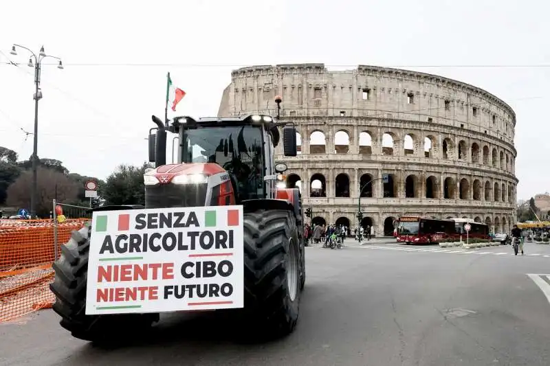 protesta dei trattori a roma 