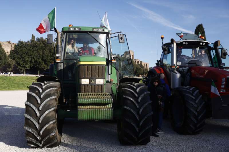 protesta dei trattori al circo massimo 3