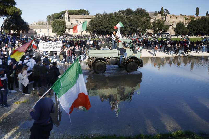 protesta dei trattori al circo massimo 5