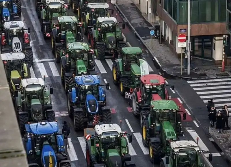 proteste degli agricoltori a bruxelles   2