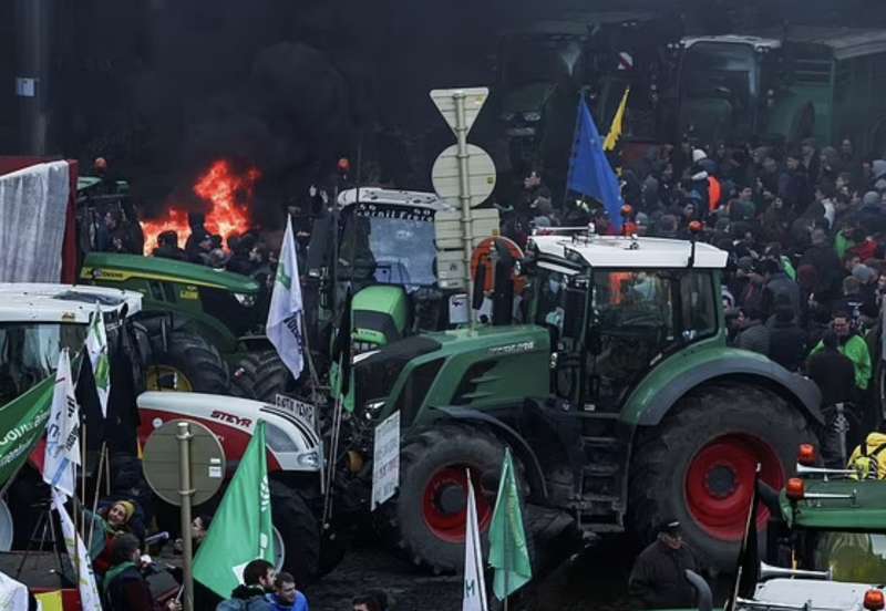 proteste degli agricoltori a bruxelles 7