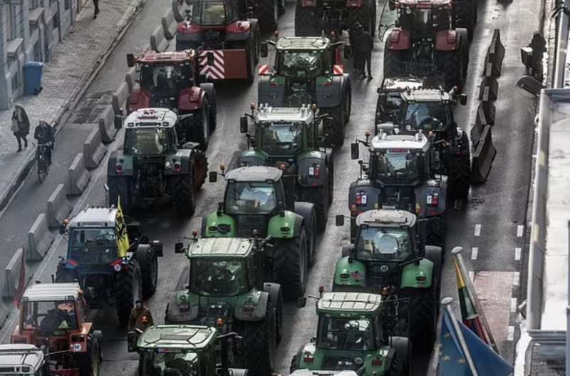 proteste degli agricoltori a bruxelles 8