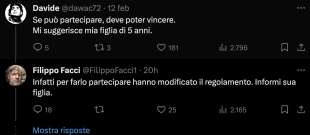 tweet di filippo facci contro napoli 1