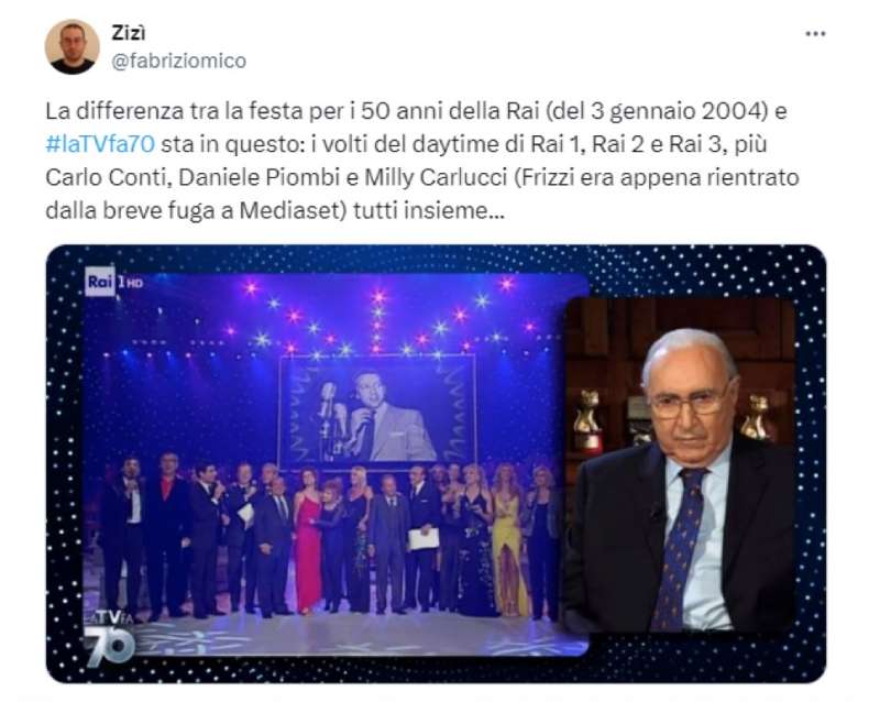 tweet su la tv fa 70 con massimo giletti 1