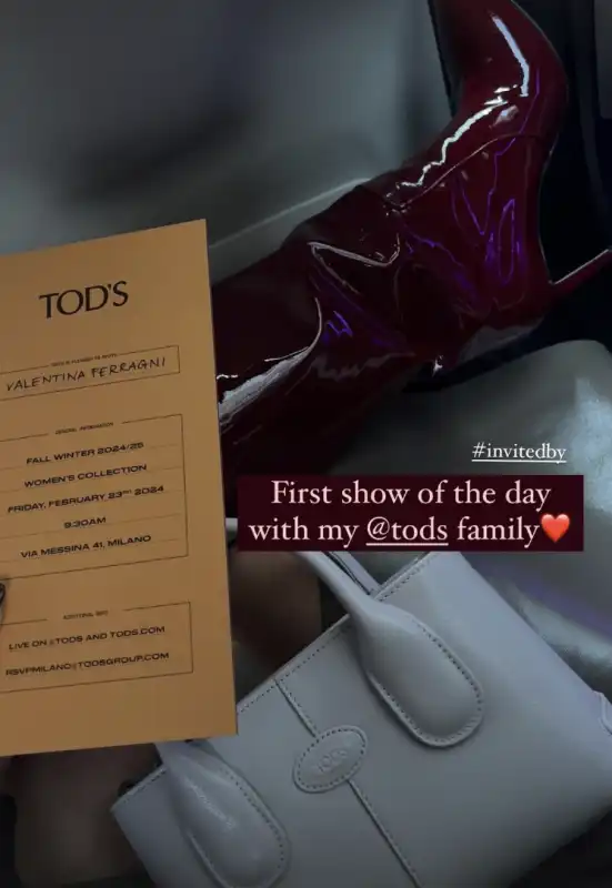 valentina ferragni alla sfilata tod's