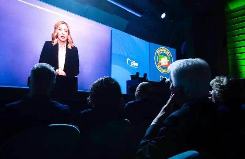 videomessaggio di giorgia meloni al congresso di forza italia 