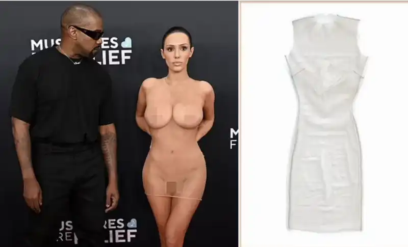 Kanye West e bianca censori - il body in vendita