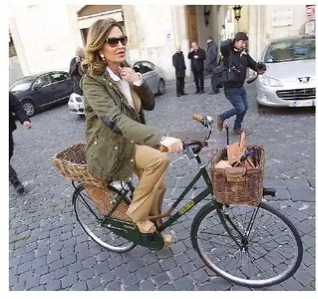 L'arrivo a Montecitorio di Daniela Santanche