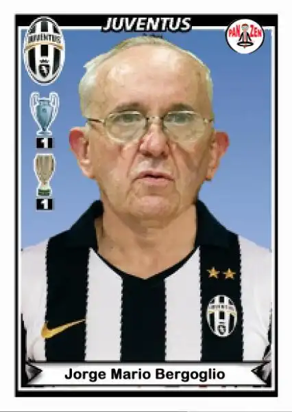 BERGOGLIO CON LA MAGLIA DELLA JUVENTUS