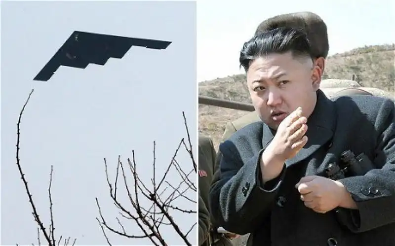 IL BOMBARDIERE STEALTH AMERICANO SORVOLA LA COREA 