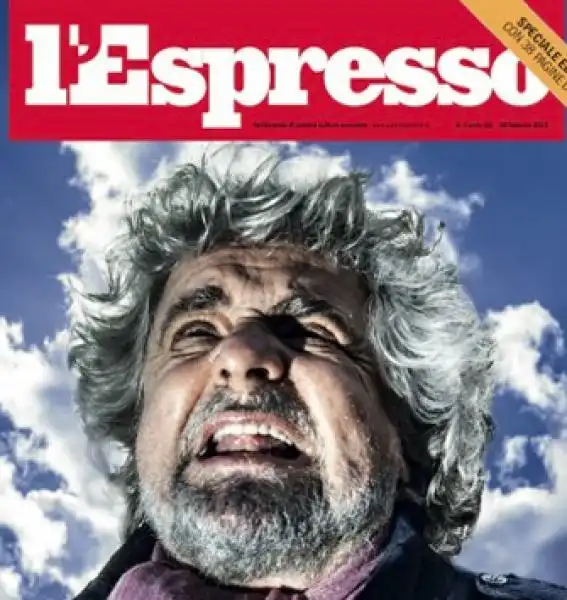 GRILLO IN COPERTINA SU L ESPRESSO