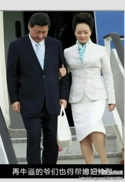 XI JINPING E PENG LIYUAN FOTOMONTAGGIO 