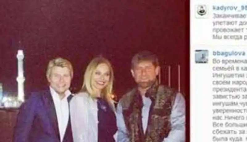 Ornella Muti con il ceceno Kadyrov