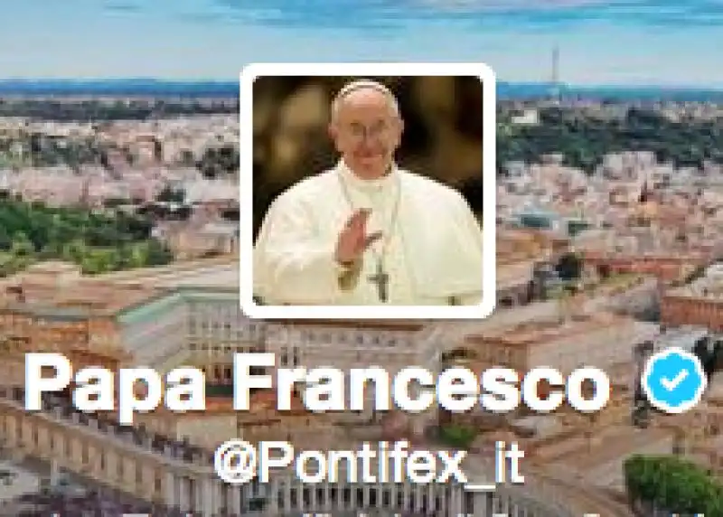 PAPA FRANCESCO TWITTER 