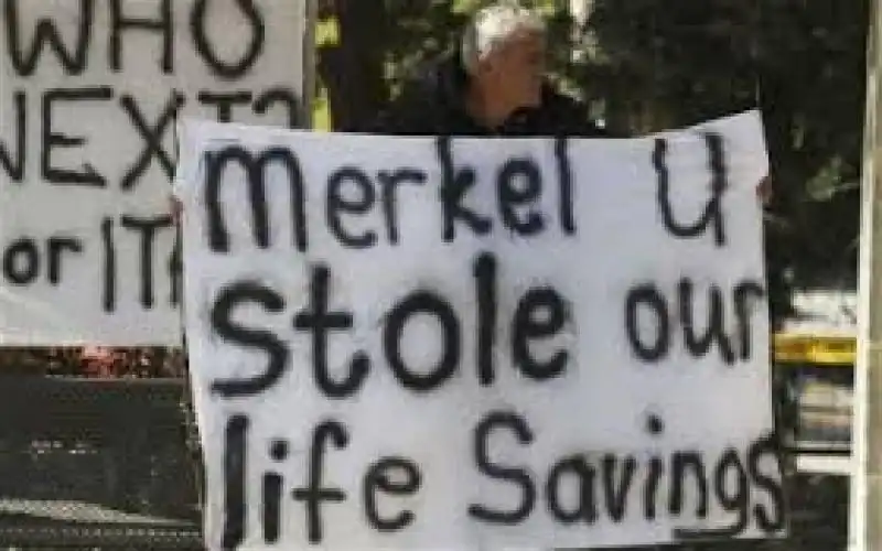 protesta a cipro contro merkel jpeg