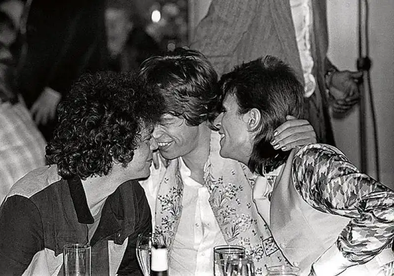 Lou Reed Mick Jagger and David Bowie at the Cafe Royale a 