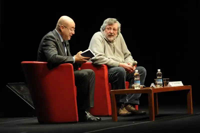 Aldo Cazzullo e Francesco Guccini 