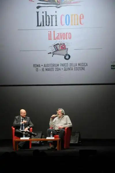 Aldo Cazzullo e Francesco Guccini 