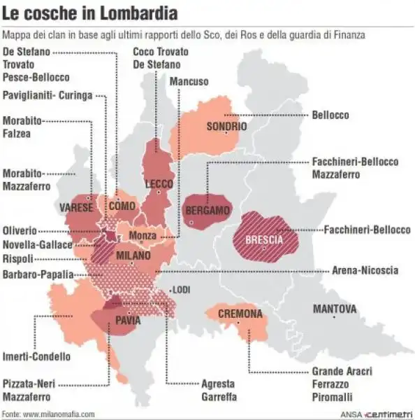 le cosche in lombardia 