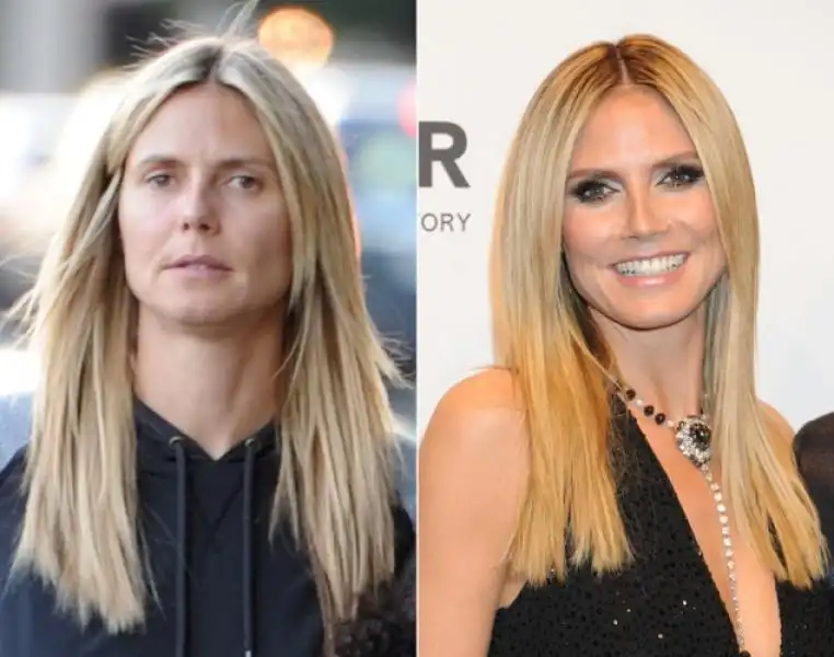 heidi klum senza trucco 