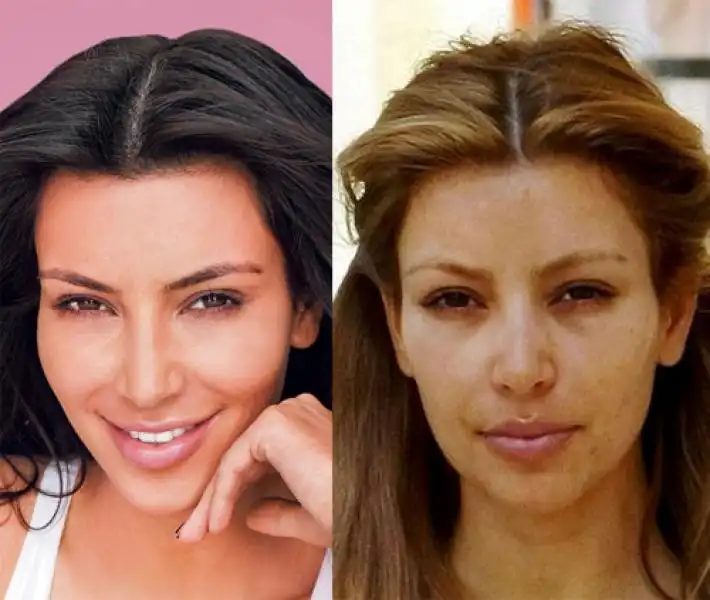 kim kardashian senza trucco 