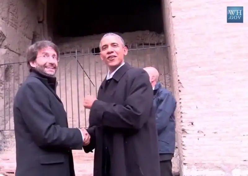 OBAMA E FRANCESCHINI AL COLOSSEO