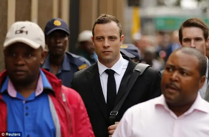 Pistorius arriva in tribunale 