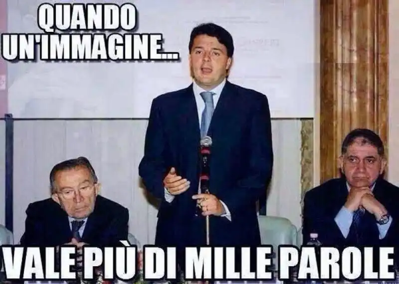 renzi con andreotti e buttiglione ritwittato da beppe grillo 