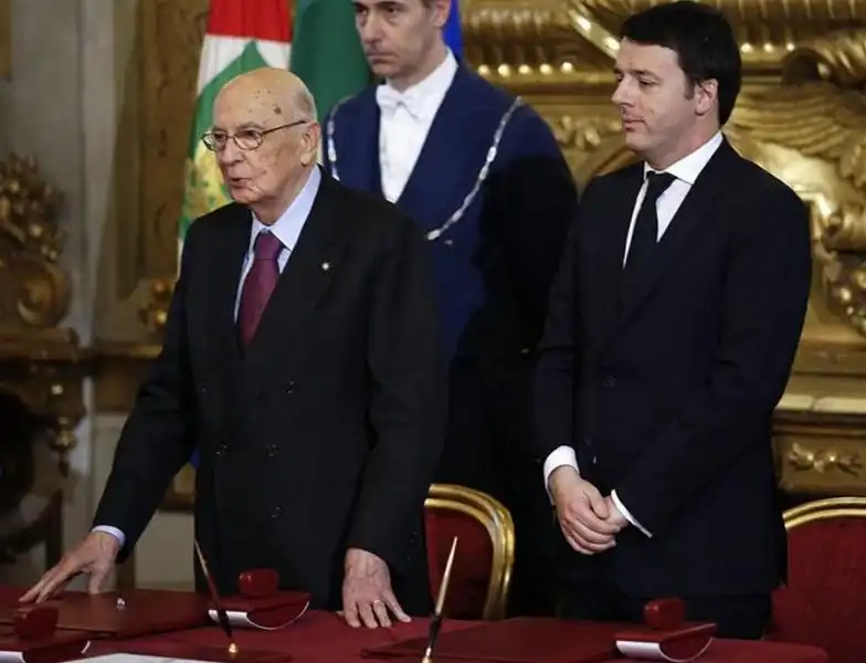 RENZI E NAPOLITANO AL GIURAMENTO 