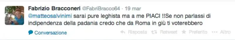 I TWEET DI FABRIZIO BRACCONERI 