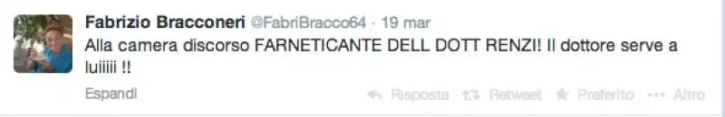 I TWEET DI FABRIZIO BRACCONERI 