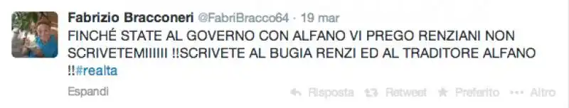 I TWEET DI FABRIZIO BRACCONERI 