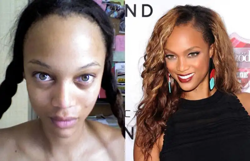 tyra banks con e senza photoshop 